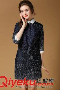 春夏款连衣裙 2507# 优雅OL雪纺波点修身之选